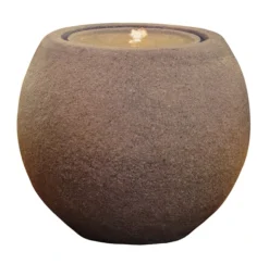 HEISSNER Garden Fountain "Ball LED", Rusty Color, 50x50x43cm (016601-17)