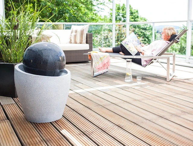 HEISSNER Gartenbrunnen "Jupiter LED", Black/grey, 38x38x55cm (016606-13) 2 HEISSNER Gartenbrunnen "Jupiter LED", Black/grey, 38x38x55cm (016606-13) – Bild 2