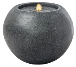 HEISSNER Garden Fountain "Ball Jr. LED", Black Color, 44x44x36cm (016607-03)