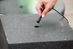 Heissner Gartenbrunnen-Sockel "Cube", Granite Color, 31x31x31cm (016611-09) -Heissner 016611 016612 detail heissner