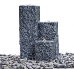 HEISSNER Fountain-Set "Neptun LED", Black Color, 59x43x15/25/40cm (016616-03)