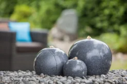 HEISSNER Fountain-Set "Saphira LED", Black Color, 59x43x15/23/28cm (016617-03)