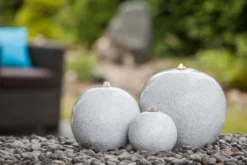 HEISSNER Fountain-Set "Saphira LED", Grey Color, 59x43x15/23/28cm (016617-09)