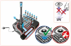 Heissner Teichfilter-Set Mit Wasserspiel FA2000UV-00 (FA2000UV-00) -Heissner All in One Unterwasserfilter Set FA2000UV 00 Querschnitt