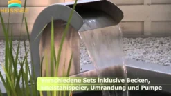 Heissner Wasserfall-Element Edelstahl 30 Cm Mit LED (W483-00) -Heissner C1MzAbt3e2E