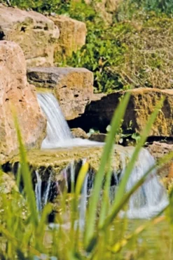 Heissner Bachlaufschale, Sandfarben 62x43x7cm (B031-00) -Heissner Heissner Bachlaufschale Felsgrau B034 00 Stibi Wasserfall fuer einen naturgetreuen Bachlauf 1