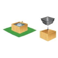 Heissner Terrassenteich (B081-00) -Heissner Illu B081 00 Terrassenbiotop mit Teichbecken 2