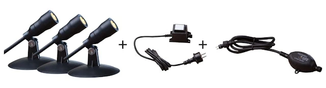 Heissner SMART LIGHT Starter-Set "Spot" 3 Spots + Dämmerungssensor + Transformator (L410-00) 1 Heissner SMART LIGHT Starter-Set "Spot" 3 Spots + Dämmerungssensor + Transformator (L410-00)