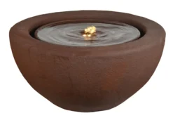 Heissner Garden Fountain "Half Ball LED", Rusty Color, 50x50x25cm (016602-17)