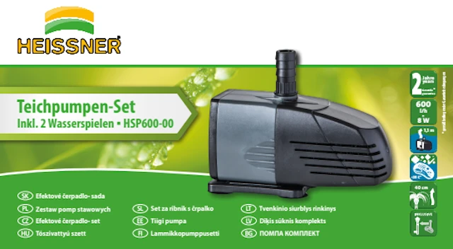 Heissner SMARTLINE Teichpumpenset 600 L/h (HSP600-00)
