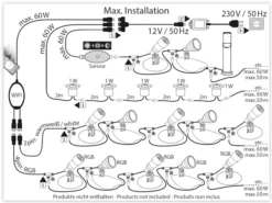 Heissner SMART LIGHT Verlängerung 5m, 2-Pin (L523-00) -Heissner heis smart lights schema ohne rand 4